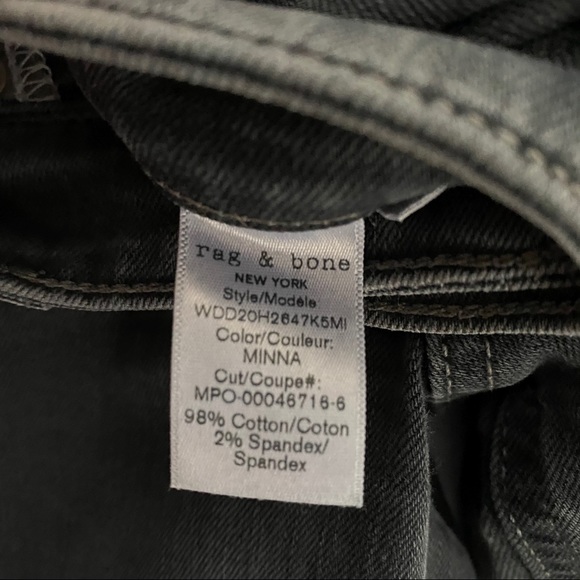 RAG & BONE NINA HI-RISE ANKLE CIGARETTE MINNA (24) - Picture 4 of 7